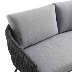 Montebello 4-Seater Outdoor Black Rope And Aluminium Sofa Set With Grey Ceramic Coffee Table -Daals Shop OD SF 1029 BLACK detail4