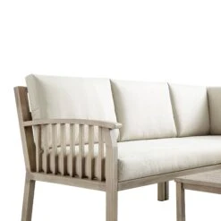 Earlswood Aluminium Washed Wood Effect Corner Sofa Set With Coffee Table -Daals Shop OD SF 1066 NAT detail1