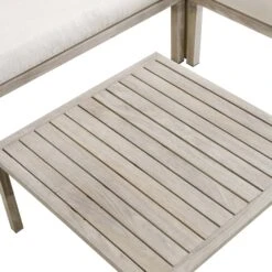 Earlswood Aluminium Washed Wood Effect Corner Sofa Set With Coffee Table -Daals Shop OD SF 1066 NAT detail2