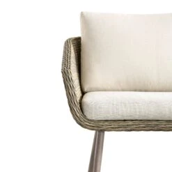 Cliveden Outdoor Aluminium Washed Wood Effect And Round Wicker Rattan Corner Sofa Set -Daals Shop OD SF 1070 NAT detail4