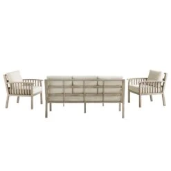 Earlswood Aluminium Washed Wood Effect Sofa Set With Coffee Table -Daals Shop OD SF 1071 NAT WB4