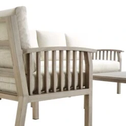 Earlswood Aluminium Washed Wood Effect Sofa Set With Coffee Table -Daals Shop OD SF 1071 NAT detail2