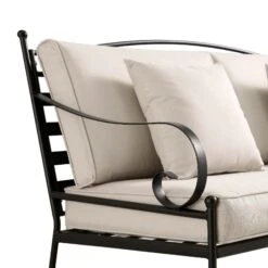 Haymes Indoor And Outdoor Metal Sofa Set With Coffee Table -Daals Shop OD SF 1077 BEIGE detail1