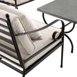Haymes Indoor And Outdoor Metal Sofa Set With Coffee Table -Daals Shop OD SF 1077 BEIGE detail3
