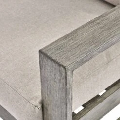 Montrose Aluminium Outdoor Sofa Set With Chaise, Brushed Silver Oak -Daals Shop OD SF 2016 WGREY SET detail2