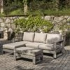 Montrose Aluminium Outdoor Sofa Set With Chaise, Brushed Silver Oak -Daals Shop OD SF 2016 WGREY SET main