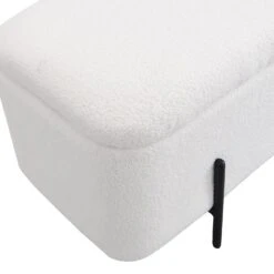 Jed Ecru Boucle 120cm Large Storage Ottoman Bench -Daals Shop OTTO 2245 ECRUBOUCLE detail1