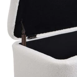 Jed Ecru Boucle 120cm Large Storage Ottoman Bench -Daals Shop OTTO 2245 ECRUBOUCLE detail2