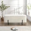 Jed Ecru Boucle 120cm Large Storage Ottoman Bench 2 Jed Ecru Boucle 120cm Large Storage Ottoman Bench -Daals Shop OTTO 2245 ECRUBOUCLE scene2