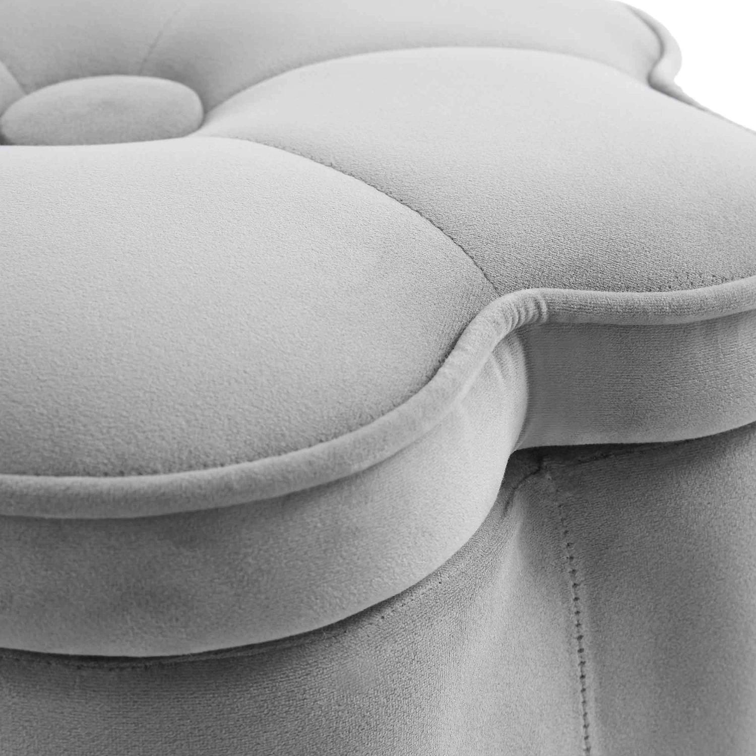 Pollie Grey Velvet Storage Stool 10 Pollie Grey Velvet Storage Stool - Image 8