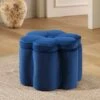 Pollie Navy Velvet Storage Stool