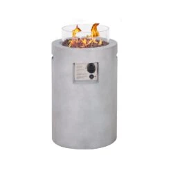 Real Concrete Cylinder 25" (63.5cm) Tall Patio Heater 9 Real Concrete Cylinder 25" (63.5cm) Tall Patio Heater -Daals Shop PTHR HL 02 2