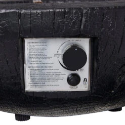 Round Outdoor Charred Wood Effect Concrete Gas Fire Bowl 16 Round Outdoor Charred Wood Effect Concrete Gas Fire Bowl -Daals Shop PTHR HL 03 BLACK detail2