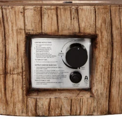 Round Outdoor Gas Fire Bowl Rustic Wood Effect 17 Round Outdoor Gas Fire Bowl Rustic Wood Effect -Daals Shop PTHR HL 04 WOOD 6