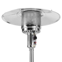 Freestanding Patio Heater Silver Stainless Steel Finish 44,000 BTU 13KW -Daals Shop PTHR HSS A SILVER detail1