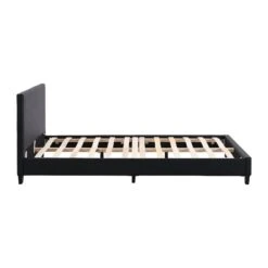 URSA Black PU Leather Bed Frame With LED On Footend 15 URSA Black PU Leather Bed Frame With LED On Footend -Daals Shop SF804BLACK 3