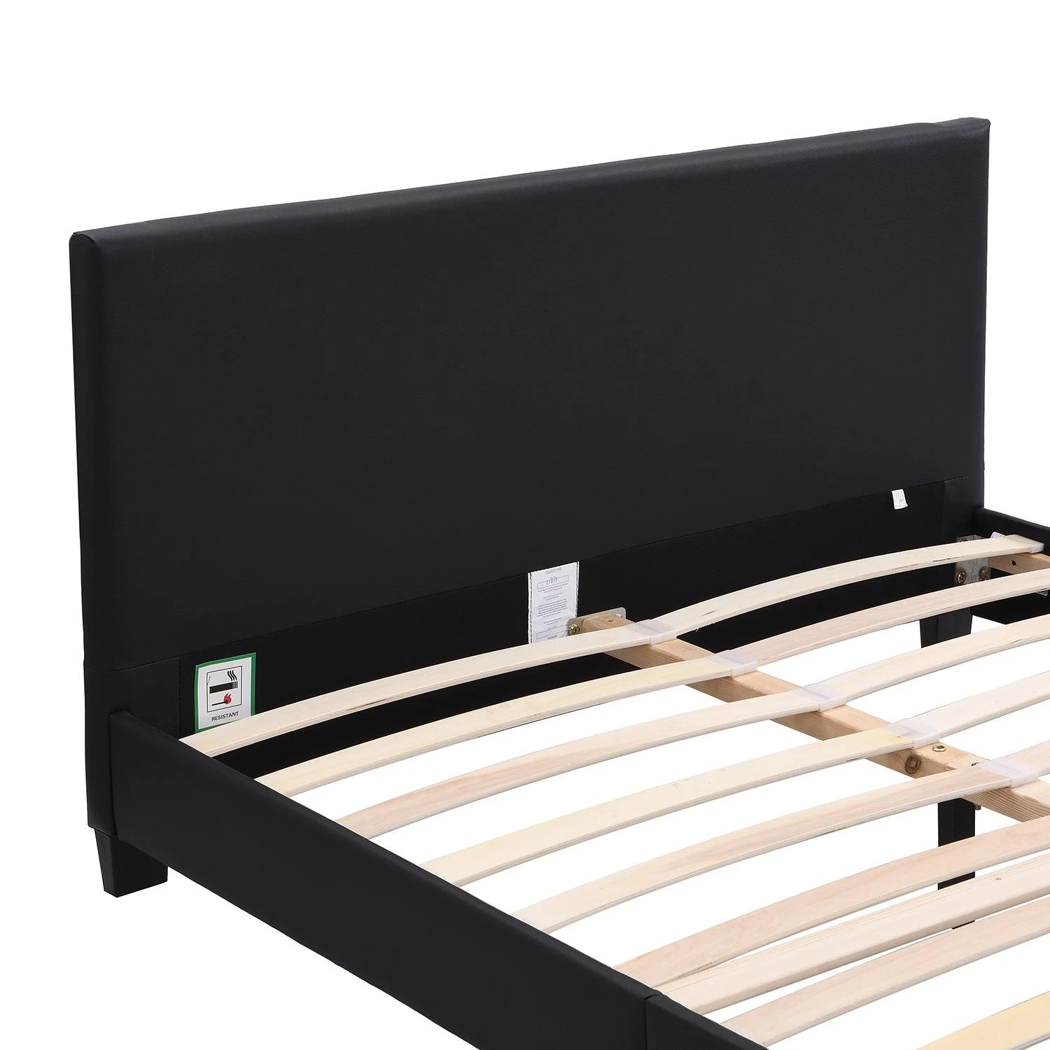 URSA Black PU Leather Bed Frame With LED On Footend 9 URSA Black PU Leather Bed Frame With LED On Footend - Image 7