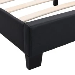 URSA Black PU Leather Bed Frame With LED On Footend 19 URSA Black PU Leather Bed Frame With LED On Footend -Daals Shop SF804BLACK detail3