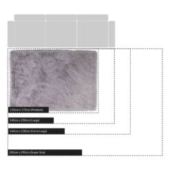 Silver Tufted Shaggy Rug 120 X 170 Cm 15 Silver Tufted Shaggy Rug 120 X 170 Cm -Daals Shop Silver Tufted
