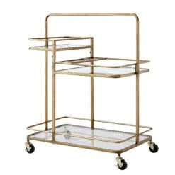 Clementine Antique Brass Effect Drink Trolley -Daals Shop TRLY 250 BRASS WB1