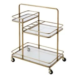 Clementine Antique Brass Effect Drink Trolley -Daals Shop TRLY 250 BRASS WB2