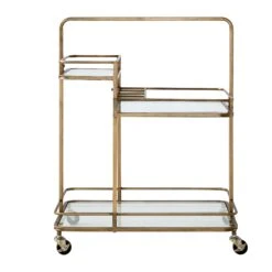 Clementine Antique Brass Effect Drink Trolley -Daals Shop TRLY 250 BRASS WB3