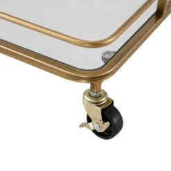 Clementine Antique Brass Effect Drink Trolley -Daals Shop TRLY 250 BRASS detail3