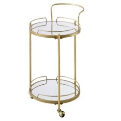 Berkeley Gold Effect Drink Trolley -Daals Shop TRLY 357 GOLD WB3