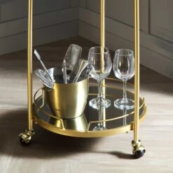 Berkeley Gold Effect Drink Trolley -Daals Shop TRLY 357 GOLD detail2