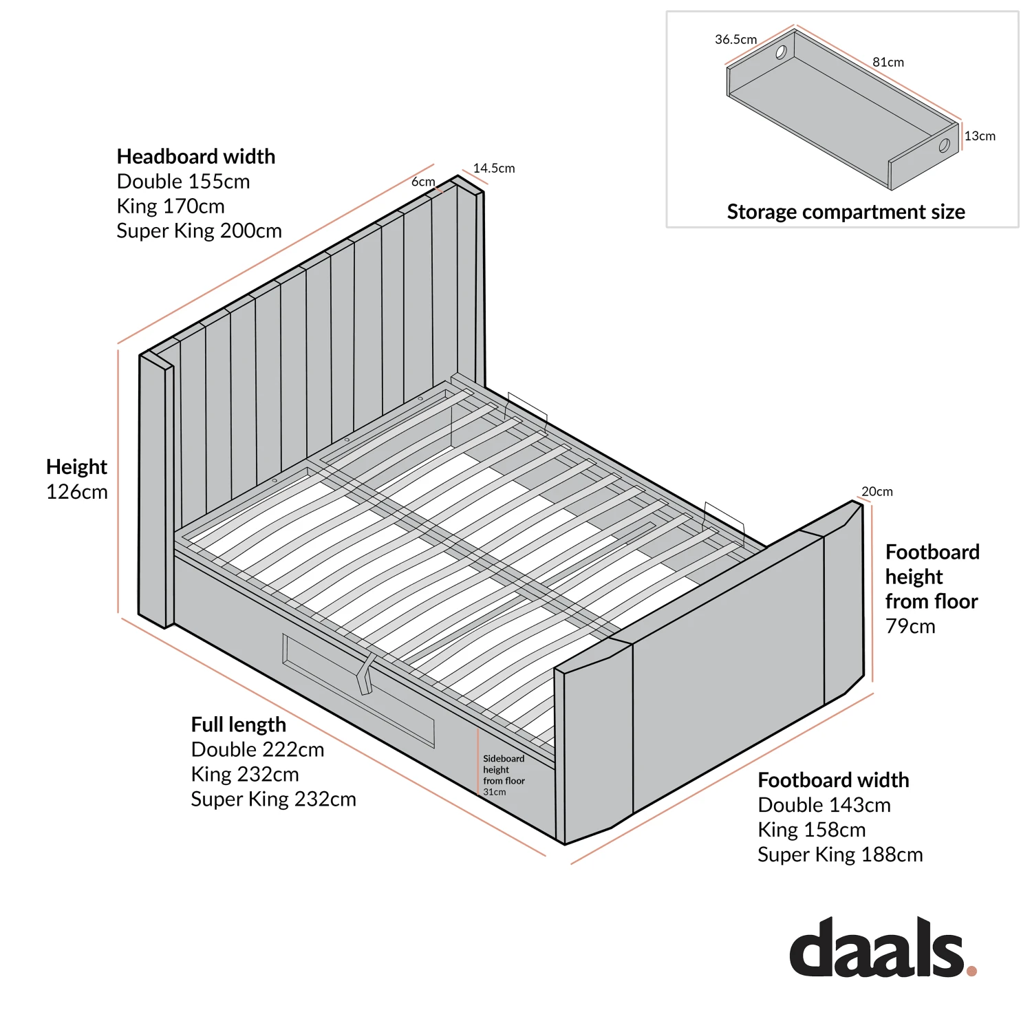 Wilton Champagne Velvet Ottoman TV Bed 9 Wilton Champagne Velvet Ottoman TV Bed - Image 7