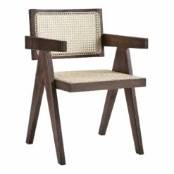 Jeanne Dark Walnut Cane Rattan Solid Beech Wood Dining Chair 16 Jeanne Dark Walnut Cane Rattan Solid Beech Wood Dining Chair -Daals Shop XN 1933C DARKWALNUT WB1