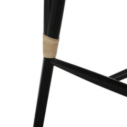 Anya+ Set Of 2 Cane Rattan And Upholstered Dining Chairs, Black Colour 21 Anya+ Set Of 2 Cane Rattan And Upholstered Dining Chairs, Black Colour -Daals Shop XN 1969A BKACK 2P detail3