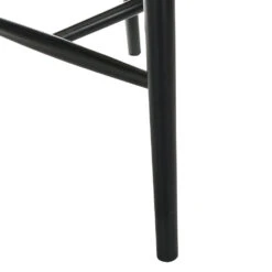 Anya+ Set Of 2 Cane Rattan And Upholstered Dining Chairs, Black Colour 22 Anya+ Set Of 2 Cane Rattan And Upholstered Dining Chairs, Black Colour -Daals Shop XN 1969A BKACK 2P detail4