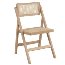 Frances Set Of 2 Folding Cane Rattan Chairs, Natural Colour -Daals Shop XN 2054 NAT 2P 2