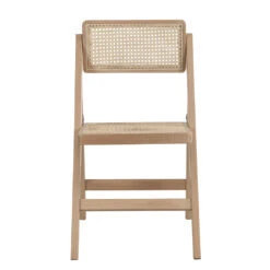 Frances Set Of 2 Folding Cane Rattan Chairs, Natural Colour -Daals Shop XN 2054 NAT 2P 3