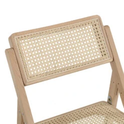 Frances Set Of 2 Folding Cane Rattan Chairs, Natural Colour -Daals Shop XN 2054 NAT 2P detail1