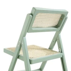 Frances Set Of 2 Folding Cane Rattan Chairs, Mint -Daals Shop XN 2054 SAGE 2P detail3
