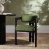 Stanford Curved Oak Frame Upholstered Chair, Moss Green Velvet Black Frame 2 Stanford Curved Oak Frame Upholstered Chair, Moss Green Velvet Black Frame -Daals Shop XNDCH 727 GREEN VEL main