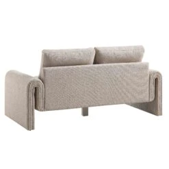 Hampstead Taupe Boucle Curved 2-Seater Sofa -Daals Shop XRSF 2161 TAUPE BOUCLE 2ST WB5
