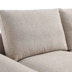 Hampstead Taupe Boucle Curved 2-Seater Sofa -Daals Shop XRSF 2161 TAUPE BOUCLE 2ST detail1