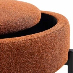 Amboise Round Storage Pouffe, Brick Boucle 19 Amboise Round Storage Pouffe, Brick Boucle -Daals Shop XRSF 2183 BRICK BOU STOOL detail2