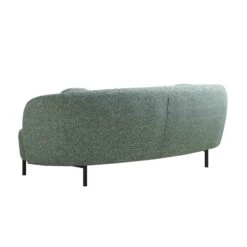 Amboise 3-Seater Curved Sofa With Ball Cushions, Spruce Green Textured Fabric 25 Amboise 3-Seater Curved Sofa With Ball Cushions, Spruce Green Textured Fabric -Daals Shop XRSF 2183 GREEN BOU 3ST WB6