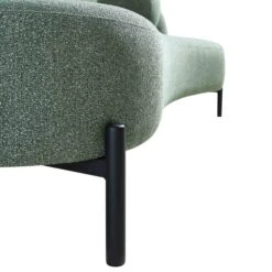Amboise 3-Seater Curved Sofa With Ball Cushions, Spruce Green Textured Fabric 28 Amboise 3-Seater Curved Sofa With Ball Cushions, Spruce Green Textured Fabric -Daals Shop XRSF 2183 GREEN BOU 3ST detail3