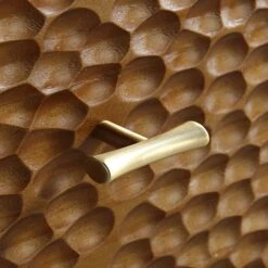 Bianca Chip Carved 3 Drawer Chest, Antique Bronze & Black -Daals Shop XXCOD 008 GOLD BLACK detail3