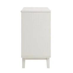 Bianca Chip Carved 3 Drawer Chest, Sand Beige & Ivory -Daals Shop XXCOD 008 TAUPE WHITE WB4
