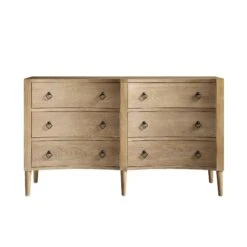 Thalia Concave Double Chest Of Drawers, Natural -Daals Shop XXCOD 024 NAT WB1