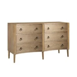 Thalia Concave Double Chest Of Drawers, Natural -Daals Shop XXCOD 024 NAT WB2