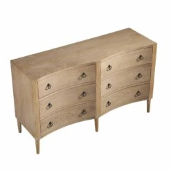 Thalia Concave Double Chest Of Drawers, Natural -Daals Shop XXCOD 024 NAT WB4