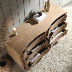 Thalia Concave Double Chest Of Drawers, Natural -Daals Shop XXCOD 024 NAT scene2