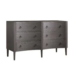 Thalia Concave Double Chest Of Drawers, Silver Oak -Daals Shop XXCOD 024 SILVEROAK WB2